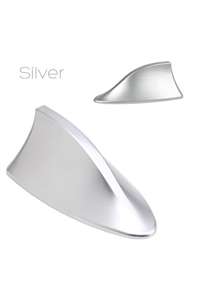Choice3 B Silver Carbon Fiber Look Car Roof Top Mount Shark Fin Aerial Antenn...