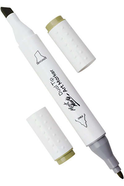 Mont Marte قلم فني مزدوج الأطراف من MM Marker - أصفر أخضر 48