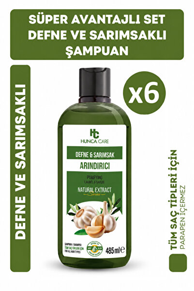 Hunca Care Defne Ve Sarımsaklı Şampuan, Saç Dökülmesine Karşı Yardımcı 485 ml...