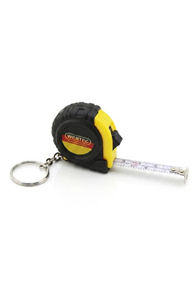 Prefix Yapı Mini Şerit Metre Anahtarlık 1 Metrelik Kompakt Taşınabilir Cep Öl...
