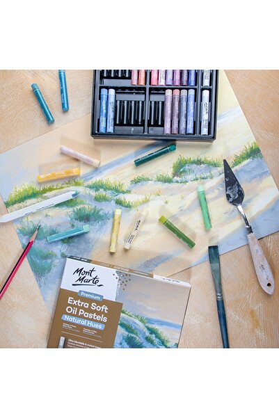 Mont Marte Extra Soft Oil Pastels Natural Tones 26-Pack Premium