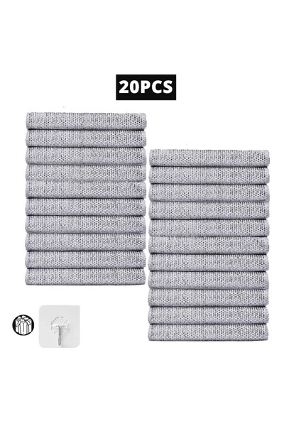 Choice Double Layer 20 Pcs 20PCS Wire Dishwashing Rags for Wet and Dry Non-Sc...