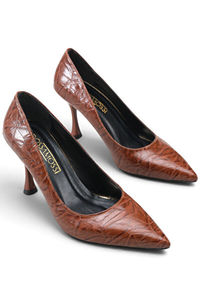 AleWomen Exito Brown Pointed Toe 9 cm Heeled Stiletto Women's Shoes