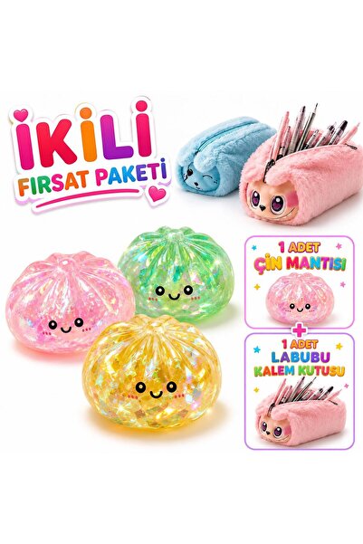 BLACK DİAMOND PLUSH TOY % 100 Simli Çin mantısı Sukuşi New Trend Squishy