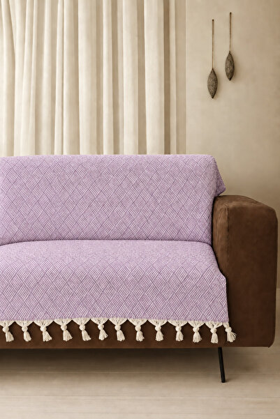 LUNGA VİTA Dama Desen Dokuma %100 Pamuklu Çok Amaçlı Pike Koltuk Örtüsü 180x230