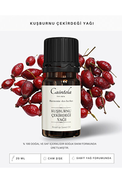 caintela Kuşburnu Çekirdeği Yağı 20 ML % 100 Doğal Saf