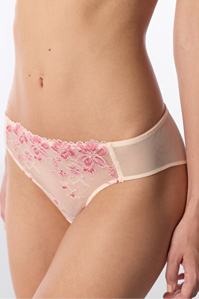 Penti Açık Pembe Çiçekli Slip Külot