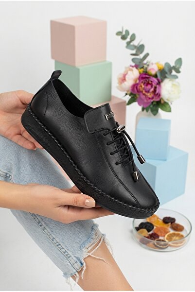 Zerenyus Luxvera Premium Black Orthopedic Supported Genuine Leather Comfort S...