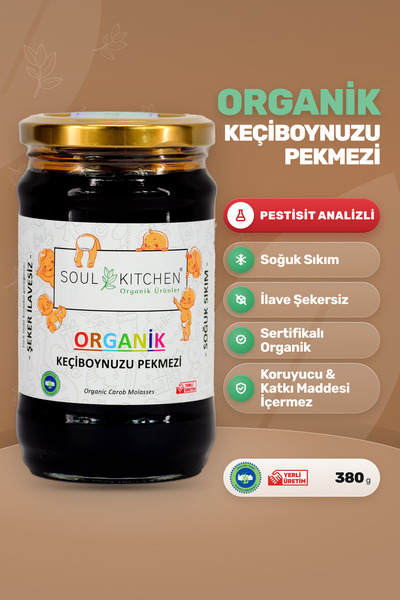Soul Kitchen Organik Ürünler Organik Keçiboynuzu Pekmezi Soğuk Sıkım Şeker İl...