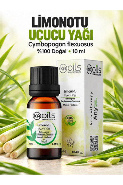 KAOils Pure Essence زيت عشبة الليمون العطري 10 مل - زيت عشبة الليمون الأساسي ...