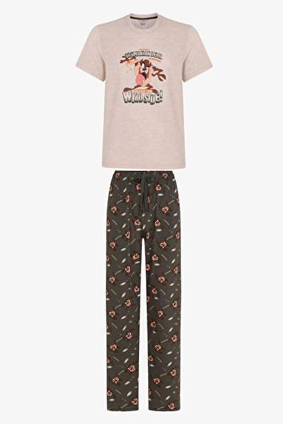 Penti Men's Tasmanian Pants Short Sleeve Pajama Set