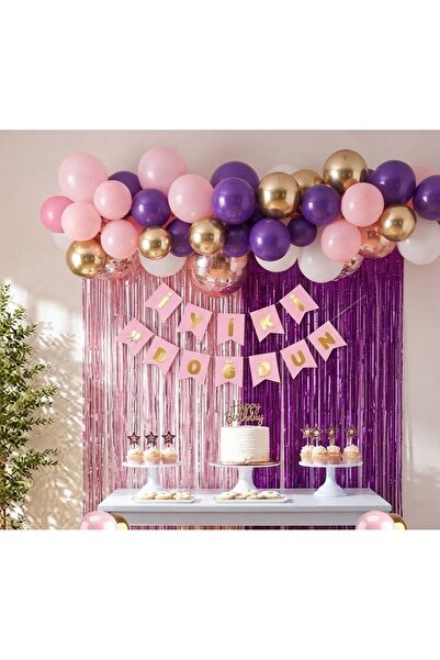 Deniz Party Store Manifest Doğum Günü Perdeli Balon Set