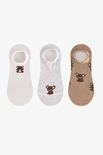 Penti Kahve Little Bear 3 Çift Sneaker Çorap