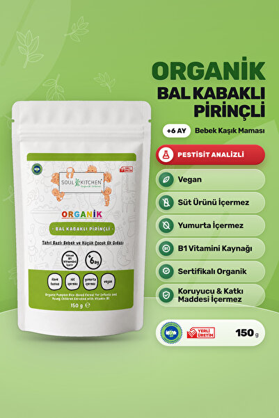 Soul Kitchen Organik Ürünler Organik Bebek Kaşık Maması Balkabaklı Pirinçli B...