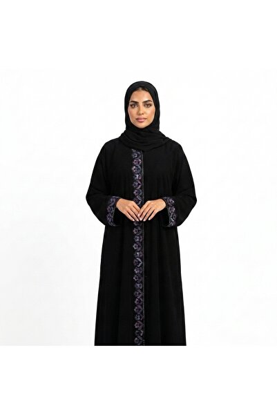 lutezi Rafal Abaya Women's Straight Shoulder Cut Korean Linen Fabric Abaya wi...