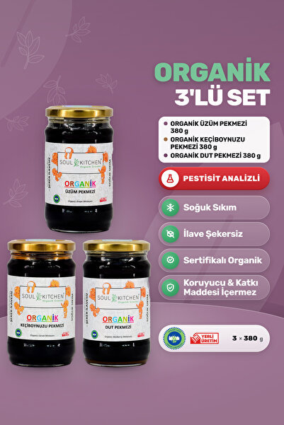 Soul Kitchen Organik Ürünler Organik Ek Gıda Seti 3lü Pekmez Paketi Model 9