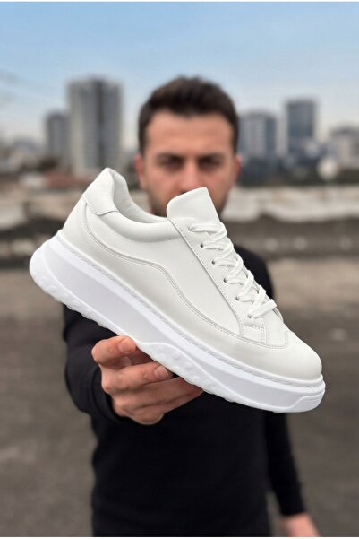 Zerenyus Alone Premium Quality Lace-Up Casual Men's White Sneaker