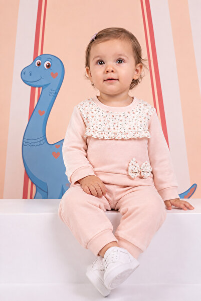 Rocha Baby Rocha Baby Girl Floral Print Ruffled 2-Piece Set - Bow Detail Cott...