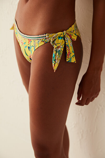 Penti Çok Renkli Yanları Bağlama Detaylı Limonada Brazilian Bikini Altı
