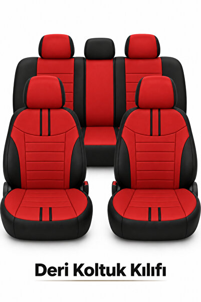 TROBUS Honda CR-V 2007 ve Sonrası Uyumlu Colorline Elegance Deri Kırmızı Siya...