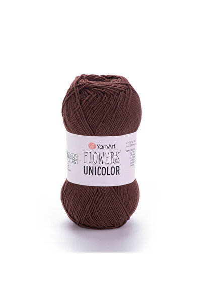 Yarnart Flowers Unicolor - Hand Knitting Thread Brown-766