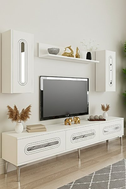 CENEYRA TVR1804BS - RANY TVR180 ÜNİTESİ TAKIM BEYAZ-SILVER 180CM