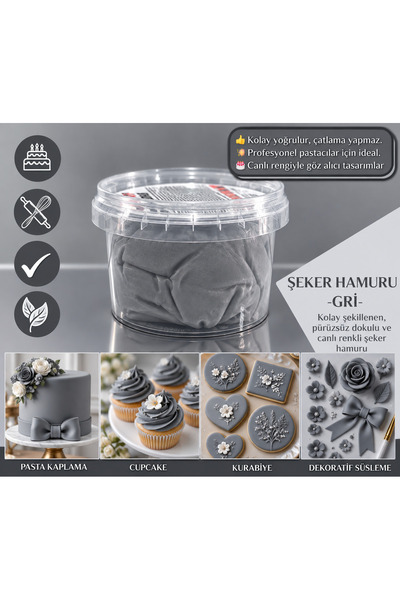 ŞEKER & SUGAR Şeker Sugar GRİŞeker Hamuru 200 gr