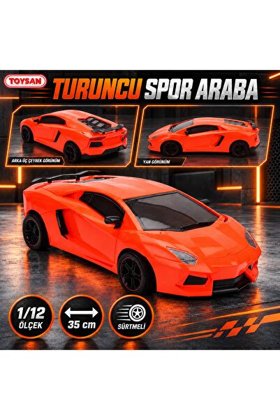 Toysan 1/12 SÜRTMELİ TURUNCU SPOR ARABA LAM 35 cm 1 ADET