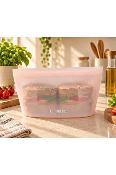 Le murano Mood 680 ml Air and Liquid Leak Proof Lockable Silicone Storage Bag...