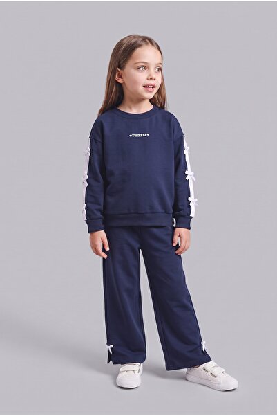 DeFacto 100% Cotton Bow Detailed Printed Basic Sweatshirt Top Wide Cut Bottom...