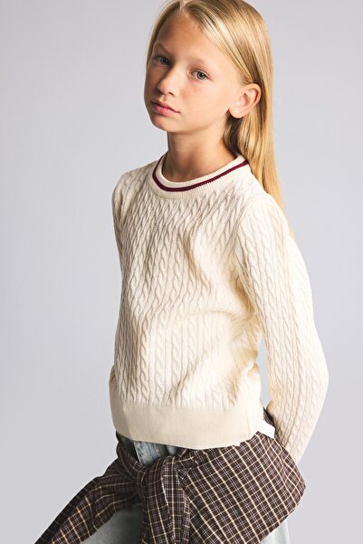 DeFacto Regular Fit Crew Neck Sweater for Girls H8403A826Au