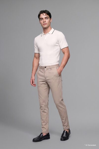 DeFacto Stretch Fabric Jogger Straight Leg All-Directional Stretch Fabric Pan...