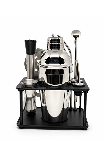 Bar Boss Professional Barware Premium 10 Parça Kokteyl Shaker Seti – Stand He...
