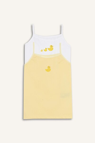 DeFacto 100% Cotton 2-Piece Duck Print Undershirt for Girls H6314A826Sm
