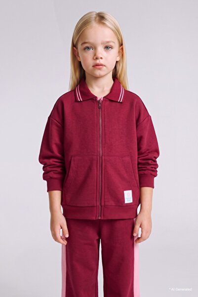 DeFacto Polo Collar Pocketed Thick Sweatshirt Cardigan Baby Girl (26 Au)