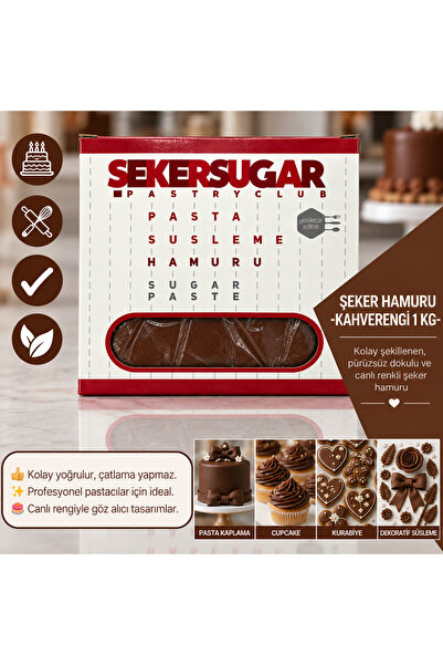 ŞEKER & SUGAR Şeker Sugar KAHVERENGİ Şeker Hamuru 1 KG