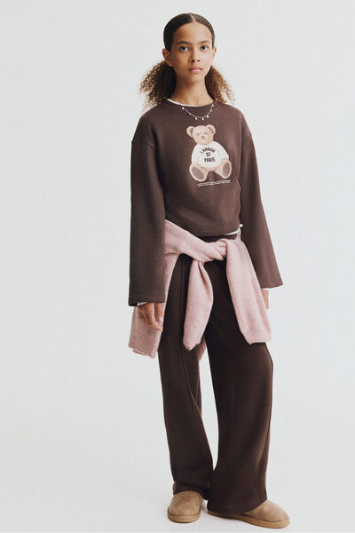 H&M 2 Parçalı İçi Tüylü Sweatshirt Set