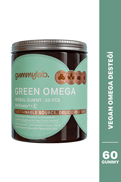 gummylab. Green Omega Tarla Taşkeseni Tohumu Yağı ve Vitamin E İçeren Çiğnene...