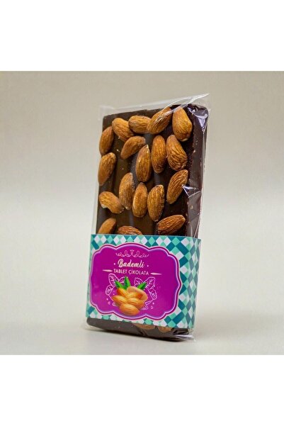 Dark Brown Bademli Bitter Tablet Çikolata - %54 Kakao İçerikli, 100 Gr