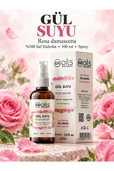 KAOils Pure Essence %100 Saf Gül Suyu (Rose Water) 100 ml - Doğal Gül Mayası ...
