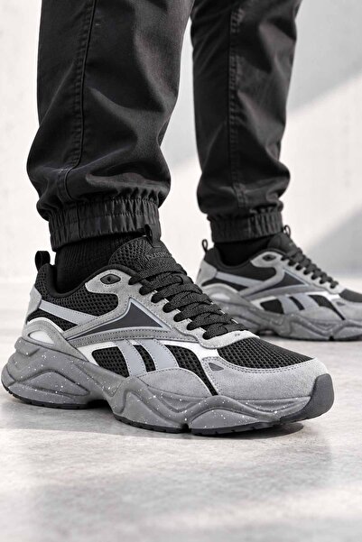 Reebok Royal Series Thick Sole Anthracite Mesh Detailed Men's Shoes