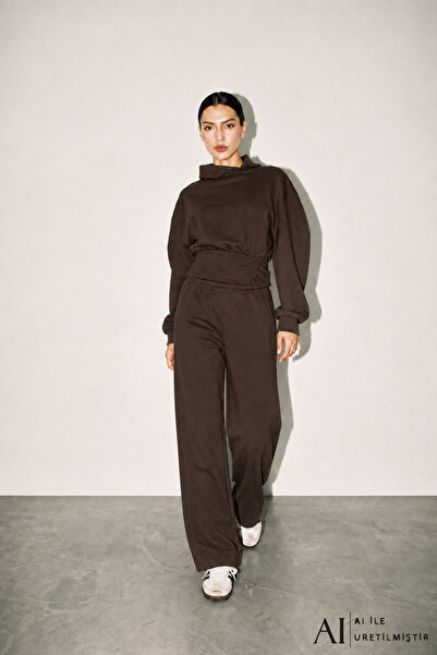Amia&Co. Basic Oversize Sweatshirt Pantolon 2’li Eşofman Takımı