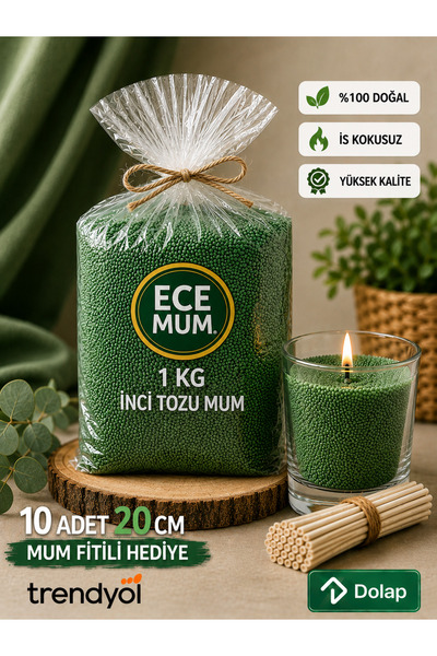 YESIL İnci Tozu 1 Kg – Sedefli Parlak Dekoratif | Şık Görünümlü Hazır