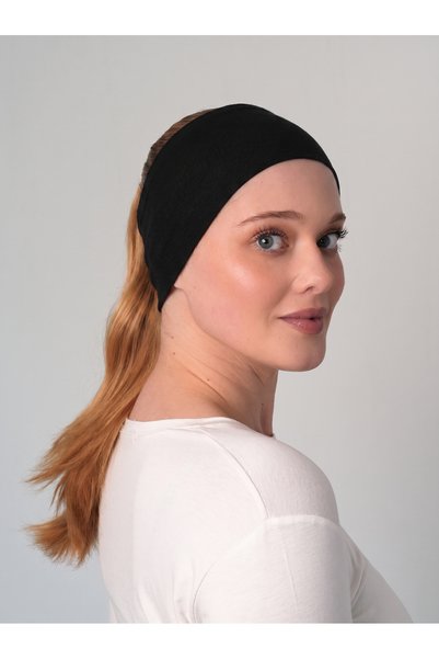 ec ecardin Viskose Non-Slip Bandana - Silicone Bandana - Black - (St276), (Id 3427601)