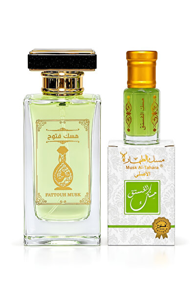 MUSK AL TAHARA Orijinal Pistachio misk seti (Parfüm 50ml + Fıstık misk 6ml al...