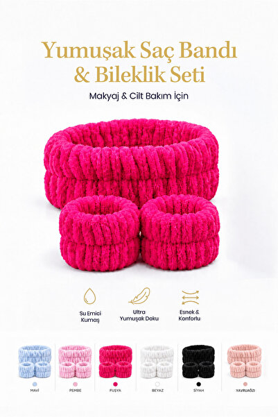 TheBrilian The Brilian Cilt Bakım Saç Bandı ve Su Emici Bileklik Seti 3’lü | ...