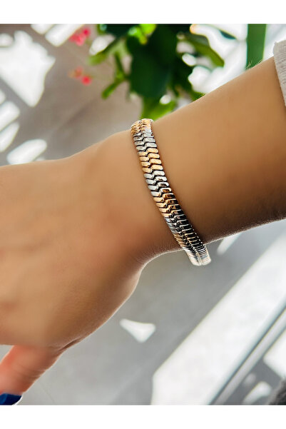 ACAR TAKI Xuping Rose-Silver Color Fishbone Bracelet 21cm Acr9279