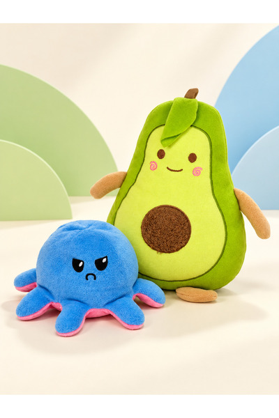 esdishopping Sevimli Uyku Arkadaşı Avakado Ve Mod Ahtapotu Peluş Oyuncak Pelu...