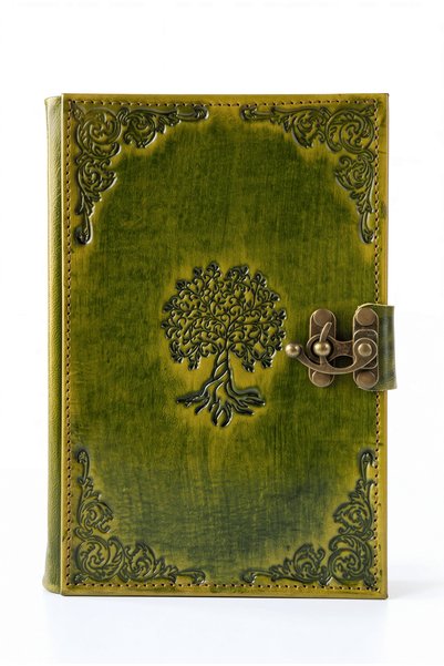 OZ CRAFT NOTE Hakiki Deri El Yapımı Defter - HAYAT AĞACI FİGÜRLÜ (Eskitme Detaylı)
