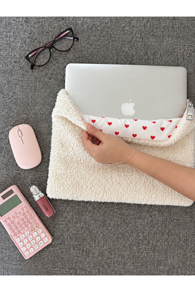 BABY KANGAROO 11-13-14-15-16 Inc Ecru Color Plush Fabric Laptop Case, MacBook...